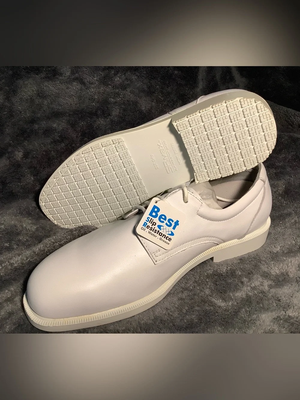 Men's White Lace-Up Oxford - SRmax Classic Work Shoe